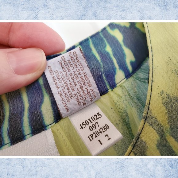 Chico's Semi Sheer Button Front Blouse - Picture 3 of 5